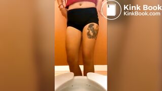 Shy Indian girl shits and records