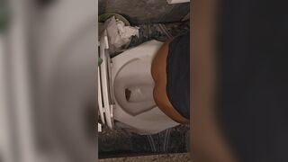 Ebony girl shitting at friends house