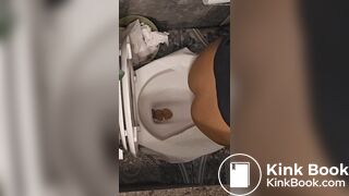 Ebony girl shitting at friends house