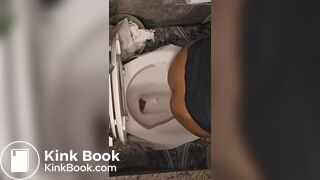 Ebony girl shitting at friends house