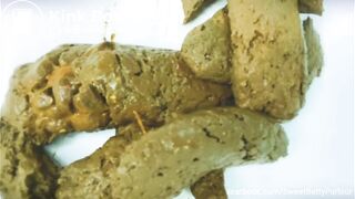 Large pile of turds in sink