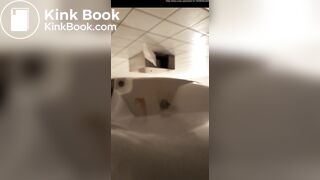 Desperate jogger absolutely blows up public toilet