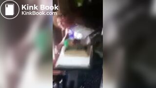 embarrassed wife caught pooping in bucket in livingroom