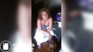 embarrassed wife caught pooping in bucket in livingroom