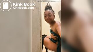 Sexy ebony girl shitting - video 2