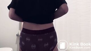 Hot Teen shits panties again