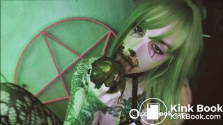 Dipping apple in shit