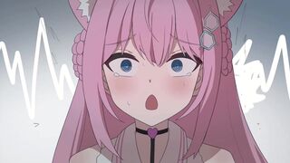 Cat girl soils her panties trying to get to the toilet