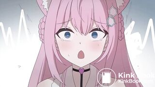 Cat girl soils her panties trying to get to the toilet