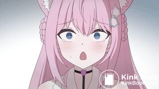 Cat girl soils her panties trying to get to the toilet