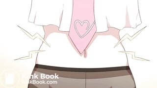 Cat girl soils her panties trying to get to the toilet