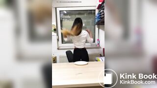 German Teen Shits On Table