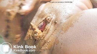 Scat play in a public toilet