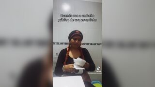 TikTok Latina Girl Wiping Selfie
