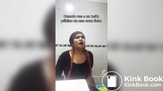 TikTok Latina Girl Wiping Selfie