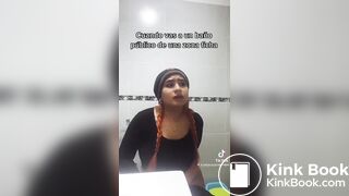TikTok Latina Girl Wiping Selfie