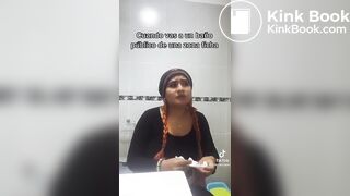 TikTok Latina Girl Wiping Selfie