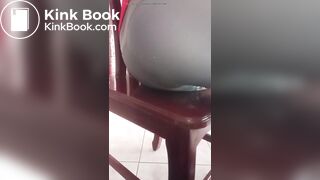 Thai girl sharting poop
