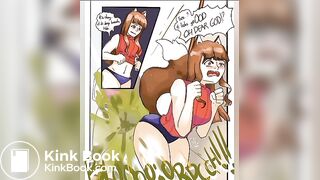 Girl fox farting and diarrhea