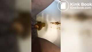 A messy toilet poo..