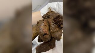 Cute Teen big turd pile