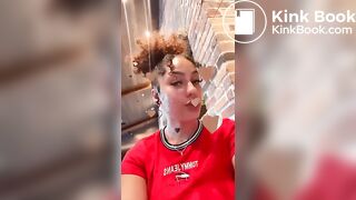 Beautiful ebony pooping