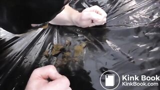 blonde german mistress feeds her slave with shit again