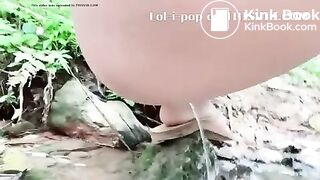 Asian Beauty - pooping in the river