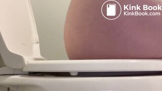 Girl blows up toilet multiple times and farts a lot