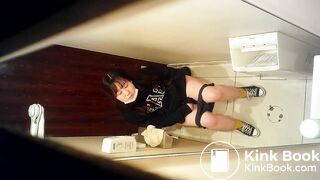 Japanese girl pooping on toilet - video 24
