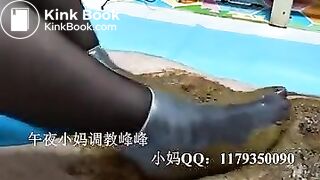 Chinese slut feeds slave #2