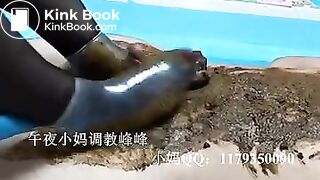 Chinese slut feeds slave #2