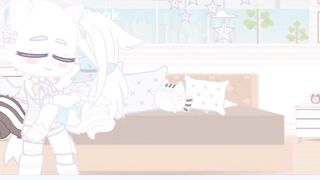 Cyan is cradled till she fills her diaper