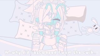 Cyan gets her tummy rubbed till she shits