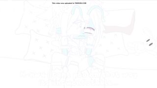 Cyan gets her tummy rubbed till she shits