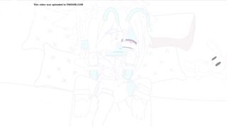 Cyan gets her tummy rubbed till she shits