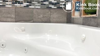 Tight ass teen shitting in bathtub