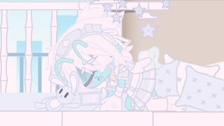 Cyan messes her diaper