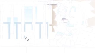 Cyan messes her diaper