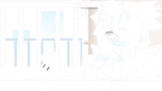 Cyan messes her diaper