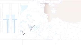 Cyan messes her diaper