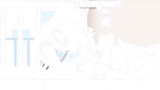 Cyan messes her diaper