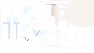 Cyan messes her diaper