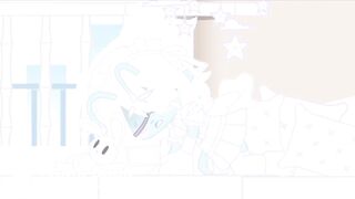 Cyan messes her diaper