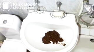 BIG SOFT POOP IN SINK