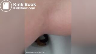 Sexy girl shits in the toilet
