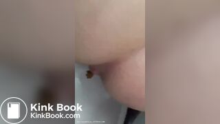 Sexy girl shits in the toilet
