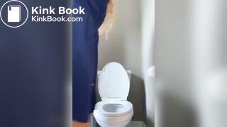 Girl with mask pooping