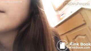 Beautiful pooping girl