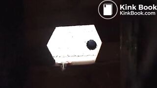 girls pee and shit in wooden toilet 3